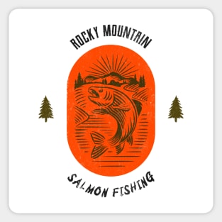 Rocky Mountain Salmon Fishing - Red Sticker